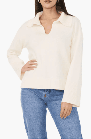 VC collar sweater